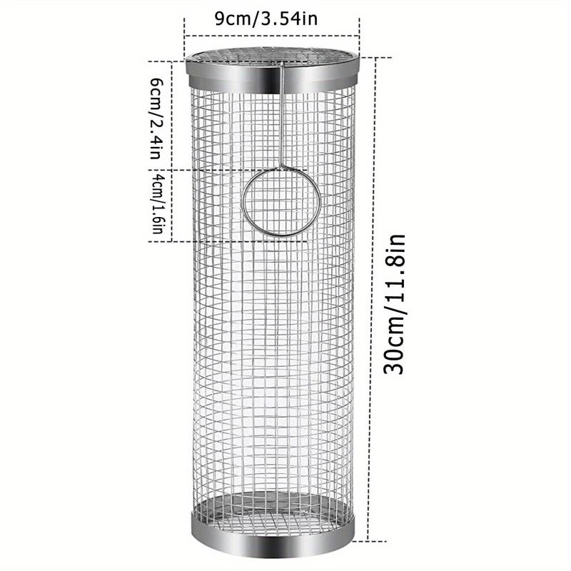 Stainless Steel BBQ Rolling Grill Basket