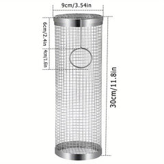 Stainless Steel BBQ Rolling Grill Basket