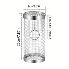 Stainless Steel BBQ Rolling Grill Basket