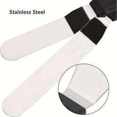 3pcs Set Stainless Steel Offset Cake Spatula