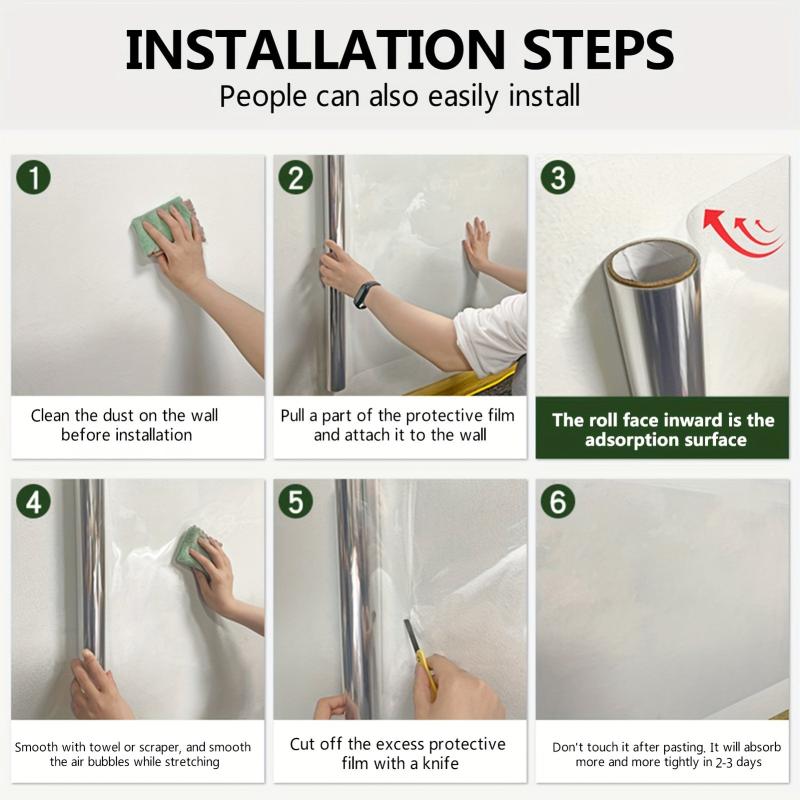 Clear Self Adhesive Wallpaper for Kitchen Counters & Cabinets