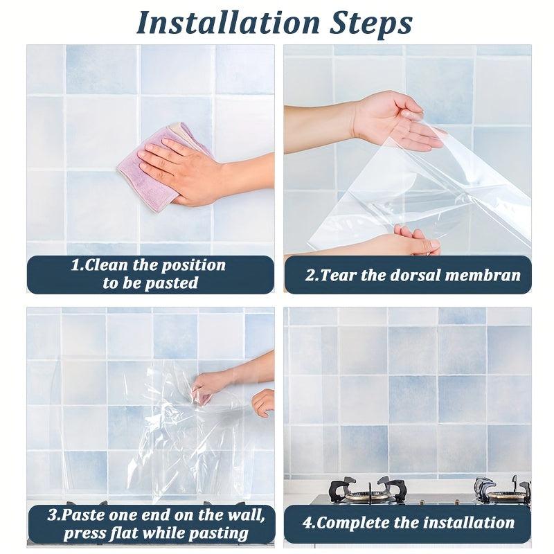 Clear Self Adhesive Wallpaper for Kitchen Counters & Cabinets