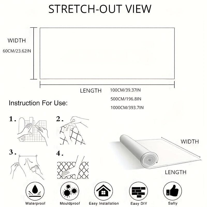 Clear Self Adhesive Wallpaper for Kitchen Counters & Cabinets
