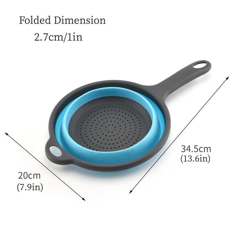 Foldable Silicone Colander for Fruits & Vegetables in Kitchen