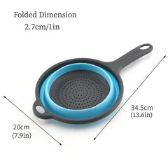 Foldable Silicone Colander for Fruits & Vegetables in Kitchen