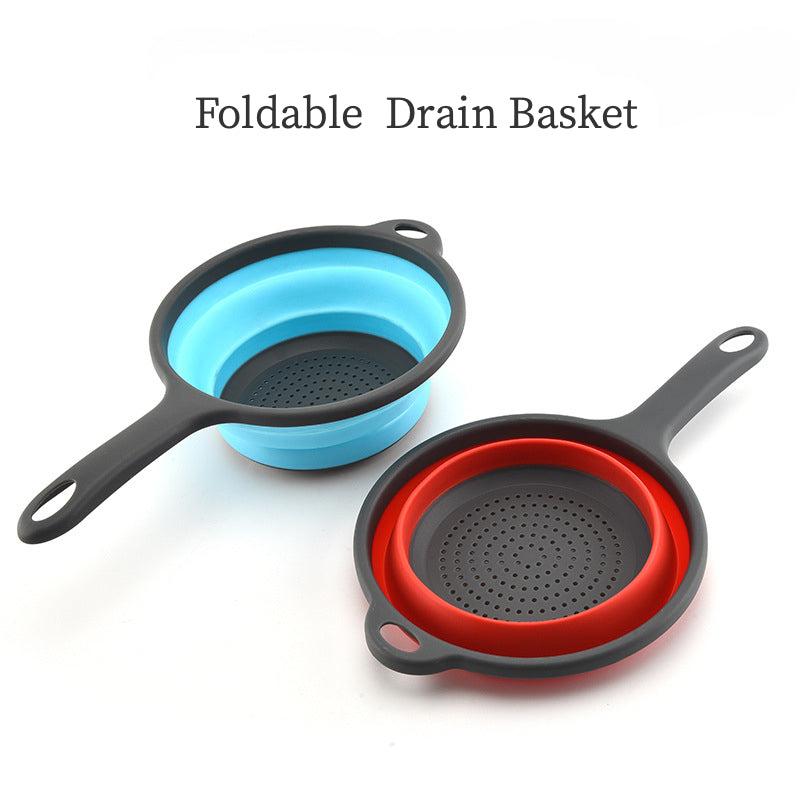 Foldable Silicone Colander for Fruits & Vegetables in Kitchen