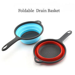 Foldable Silicone Colander for Fruits & Vegetables in Kitchen