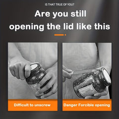 Stainless Steel Jar Opener - Easy Twist Lid Tightener for Weak Hands