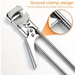 Stainless Steel Jar Opener - Easy Twist Lid Tightener for Weak Hands