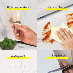 Marble Pattern Self Adhesive Peel & Stick Wallpaper for Kitchen