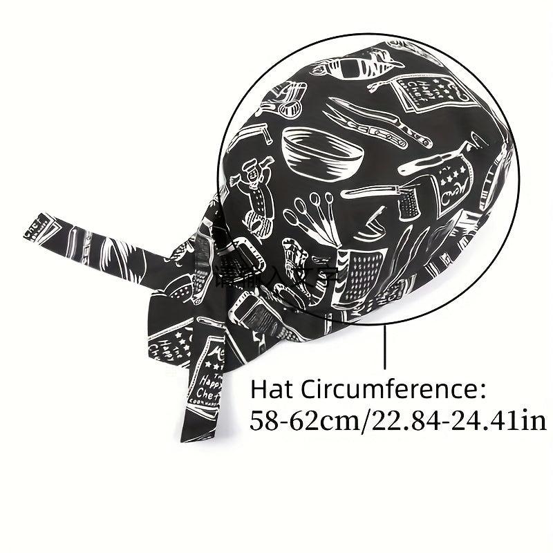 Adjustable Streamer Pirate Chef Hat for Men Women