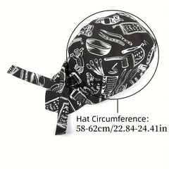 Adjustable Streamer Pirate Chef Hat for Men Women