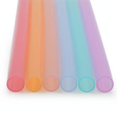 6pcs Reusable Silicone Straws with Brush for Healthy Drinking