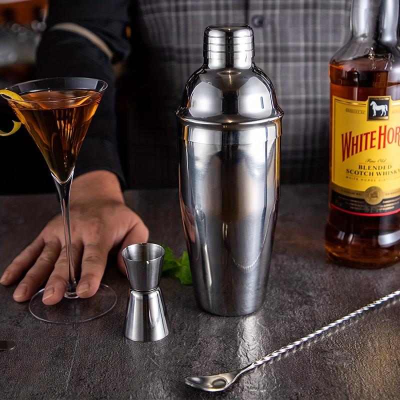 Stainless Steel Cocktail Shaker 750ml with Strainer for Home and Bar