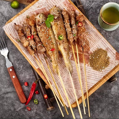 100pcs Disposable BBQ Bamboo Skewers Natural Bamboo Skewers 25 30 35