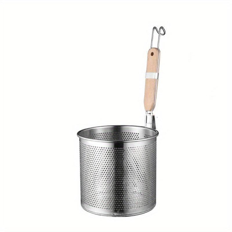 Stainless Steel Pasta Basket with Handle for Spaghetti and Noodles