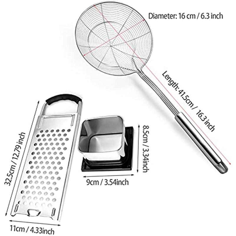 Stainless Steel Spaetzle Maker & Skimmer Spider Strainer