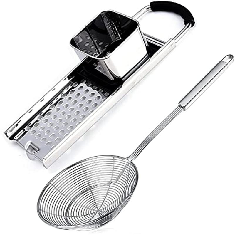 Stainless Steel Spaetzle Maker & Skimmer Spider Strainer