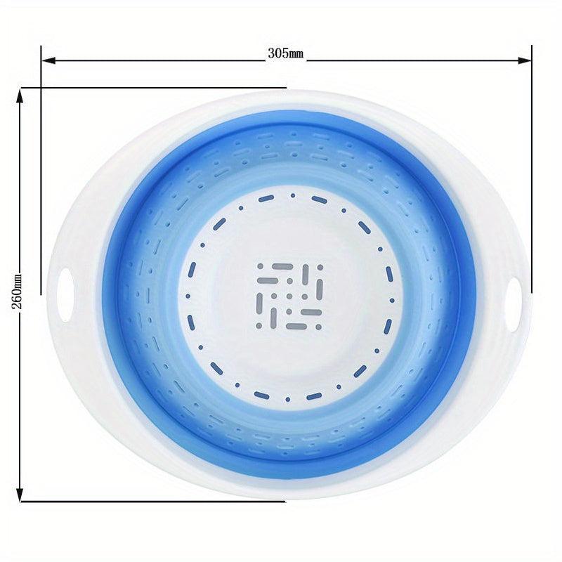 1pc Collapsible Silicone Colander Fruit Vegetable Strainer