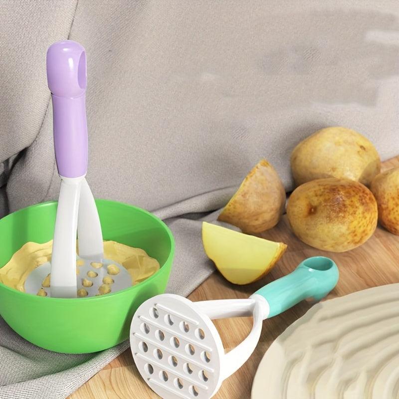 2pcs Plastic Potato Masher Non Slip Handle Vegetable Crusher