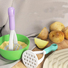2pcs Plastic Potato Masher Non Slip Handle Vegetable Crusher