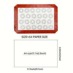 Silicone Baking Mat 29.97cmx21.01cm Reusable Oven Liner Sheet