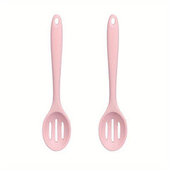 2pcs Silicone Colander Spoon Slotted Spoon for Mixing Food Serving Spoon