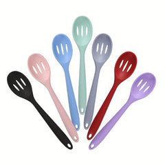 2pcs Silicone Colander Spoon Slotted Spoon for Mixing Food Serving Spoon