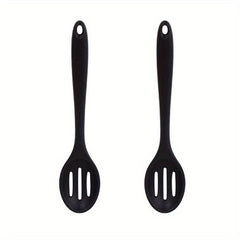 2pcs Silicone Colander Spoon Slotted Spoon for Mixing Food Serving Spoon