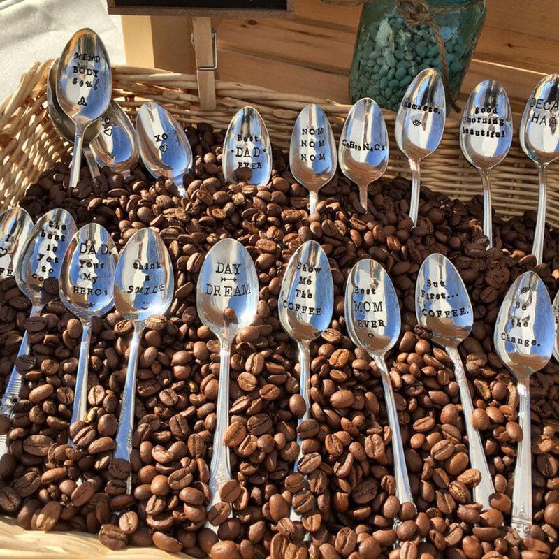 Halloween Stainless Steel Spoon Dead Inside But Caffeinated