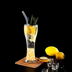 7pcs Glass Straws Colorful Turtle Decoration Reusable Drink Straws 5 + 2 Brushes