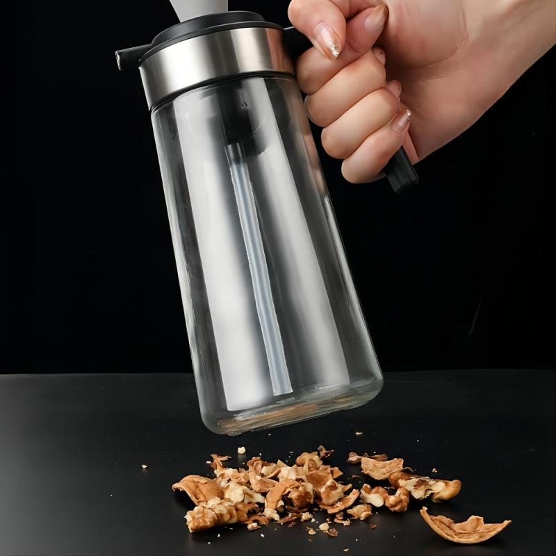 Leak Proof Glass Dispenser Bottle with Brush