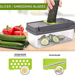 15-in-1 Vegetable Chopper Onion Food Slicer Cutter with Container