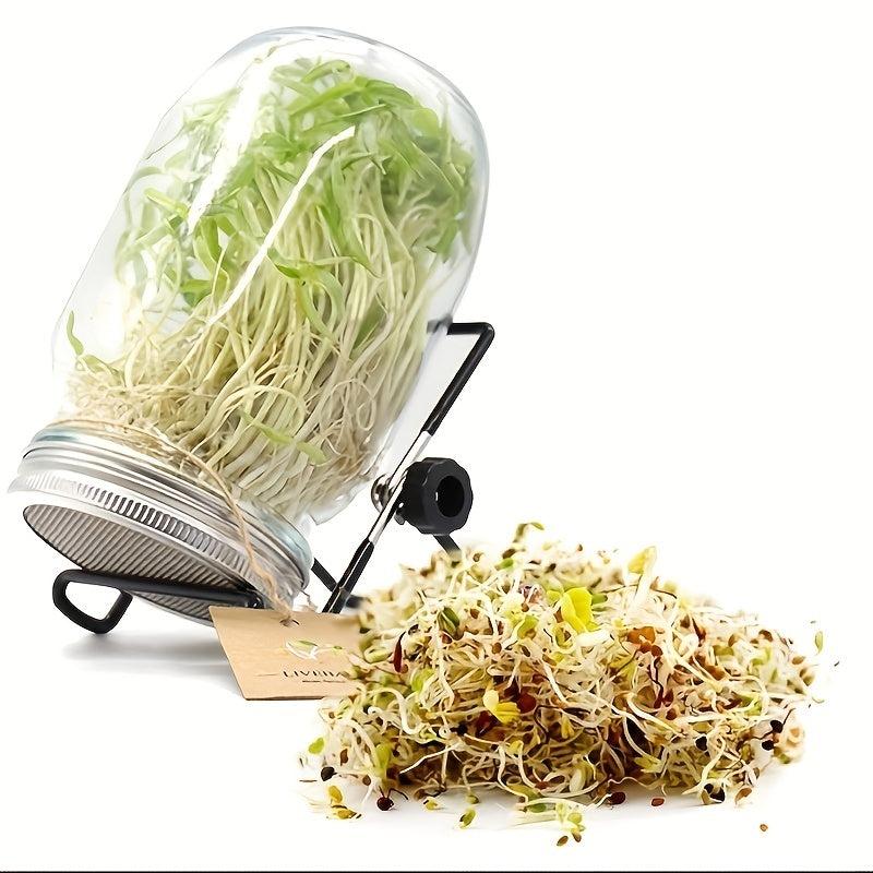 2pcs 16oz Mason Jar Sprouting Kit Stainless Steel Lids Cer