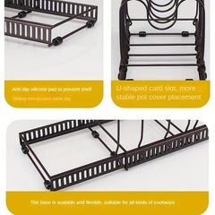 Telescopic Pot Holder Adjustable Pan Lid Organizer