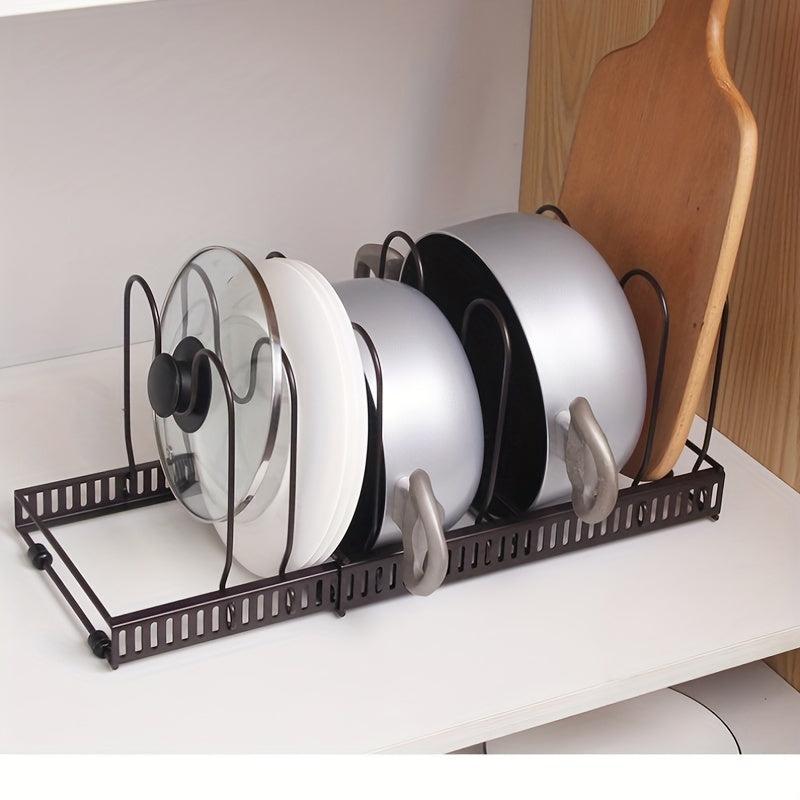 Telescopic Pot Holder Adjustable Pan Lid Organizer