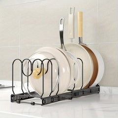 Telescopic Pot Holder Adjustable Pan Lid Organizer