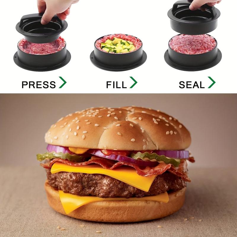 3 In 1 Burger Mold Press Non Stick Patty Maker