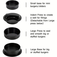 3 In 1 Burger Mold Press Non Stick Patty Maker