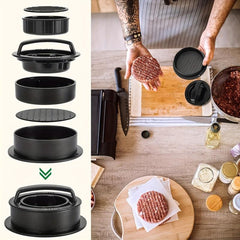 3 In 1 Burger Mold Press Non Stick Patty Maker