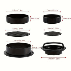 3 In 1 Burger Mold Press Non Stick Patty Maker