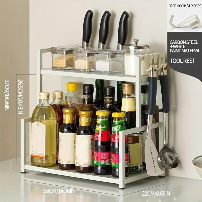 1pc Spice Rack Kitchen Organization Hooks Spice Rack Organizer Cabinet