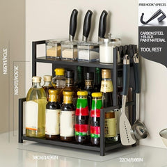1pc Spice Rack Kitchen Organization Hooks Spice Rack Organizer Cabinet