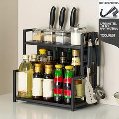 1pc Spice Rack Kitchen Organization Hooks Spice Rack Organizer Cabinet