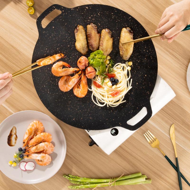 Iron Baking Pan BBQ Tray Non-stick Household Commercial Outdoor Portable