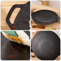 Iron Baking Pan BBQ Tray Non-stick Household Commercial Outdoor Portable
