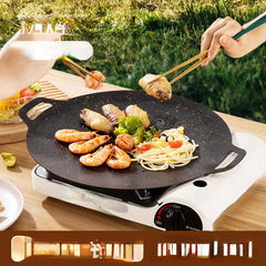 Iron Baking Pan BBQ Tray Non-stick Household Commercial Outdoor Portable