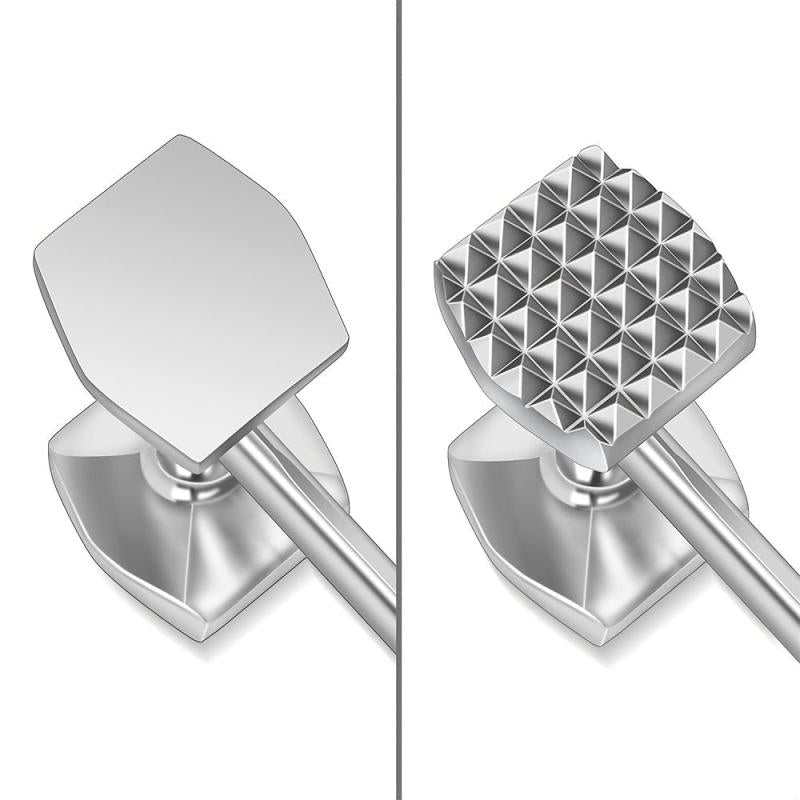 Zinc Alloy Meat Hammer Stainless Steel Double-sided Tenderizer Kitchen Tool