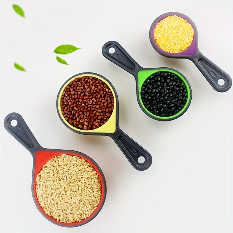 8pcs Collapsible Measuring Cups Set Metric Tag Liquid Dry Measurement Tools