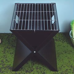 X Shaped Foldable BBQ Rack Outdoor Camping Picnic Cookware